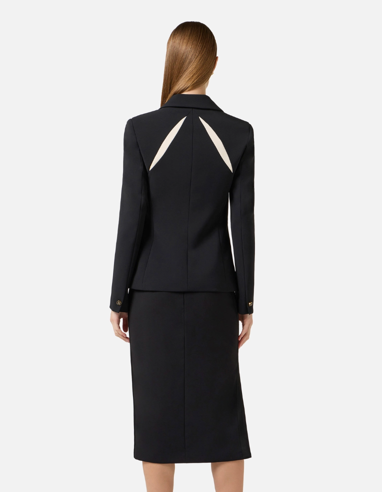 WOMEN'S JACKET BLAZER BLACK & WHITE