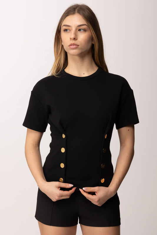 WOMEN'S TSHIRT W BUTTON