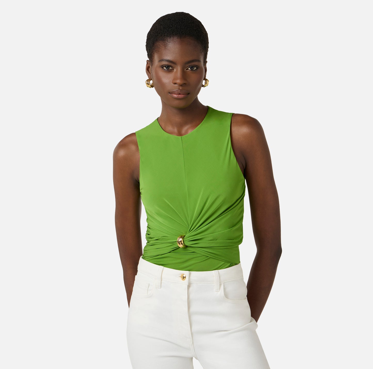 WOMEN'S TOP SLEEVESLESS GREEN ALOE