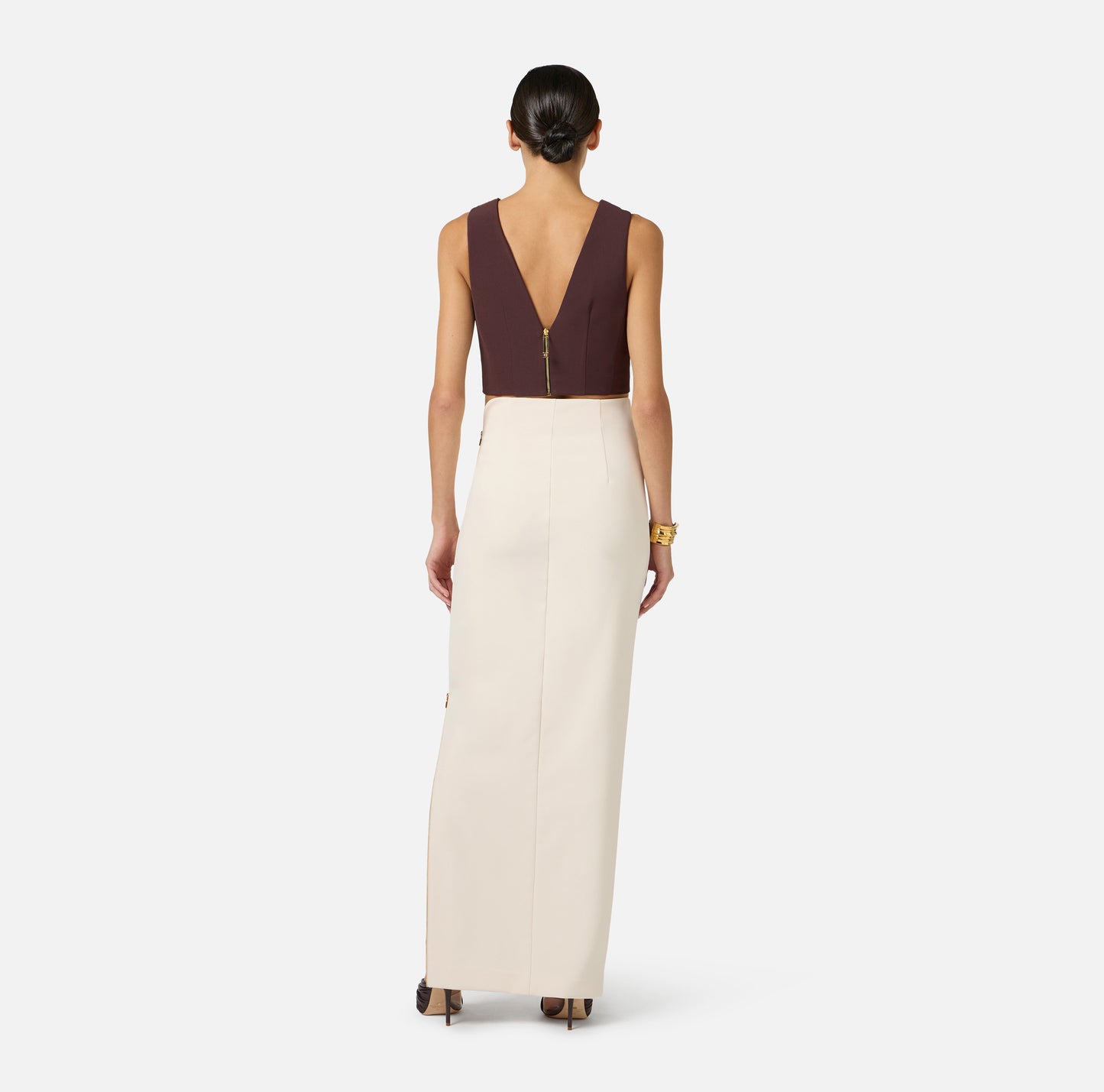 WOMEN'S TOP CACAO W DETAIL