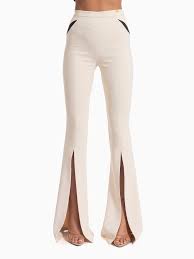 WOMEN'S PANT  W SLITE BLACK & WHITE