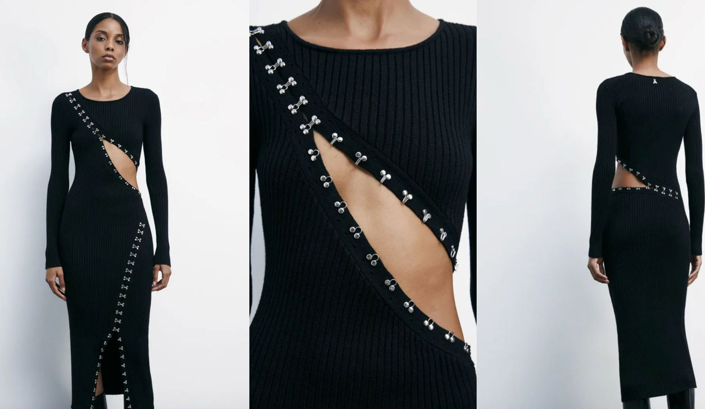ABITO DRESS CON BROCHES