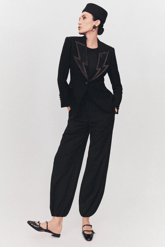 Blazer Hikaru Black Solapas de Cristal