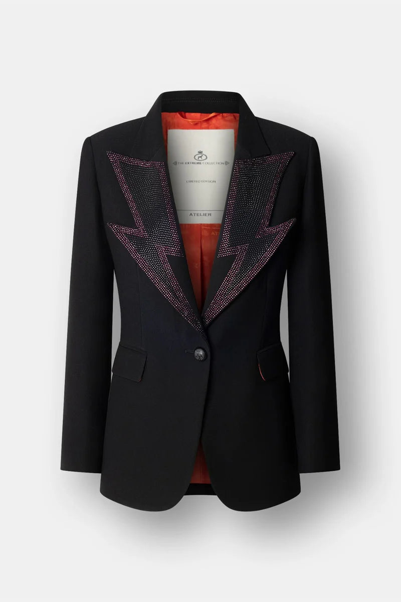 Blazer Hikaru Black Solapas de Cristal
