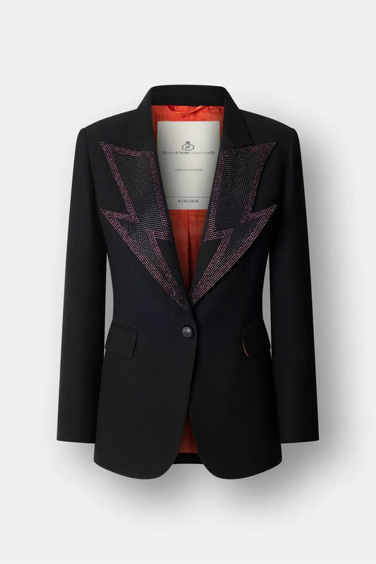 Blazer Hikaru Black Solapas de Cristal