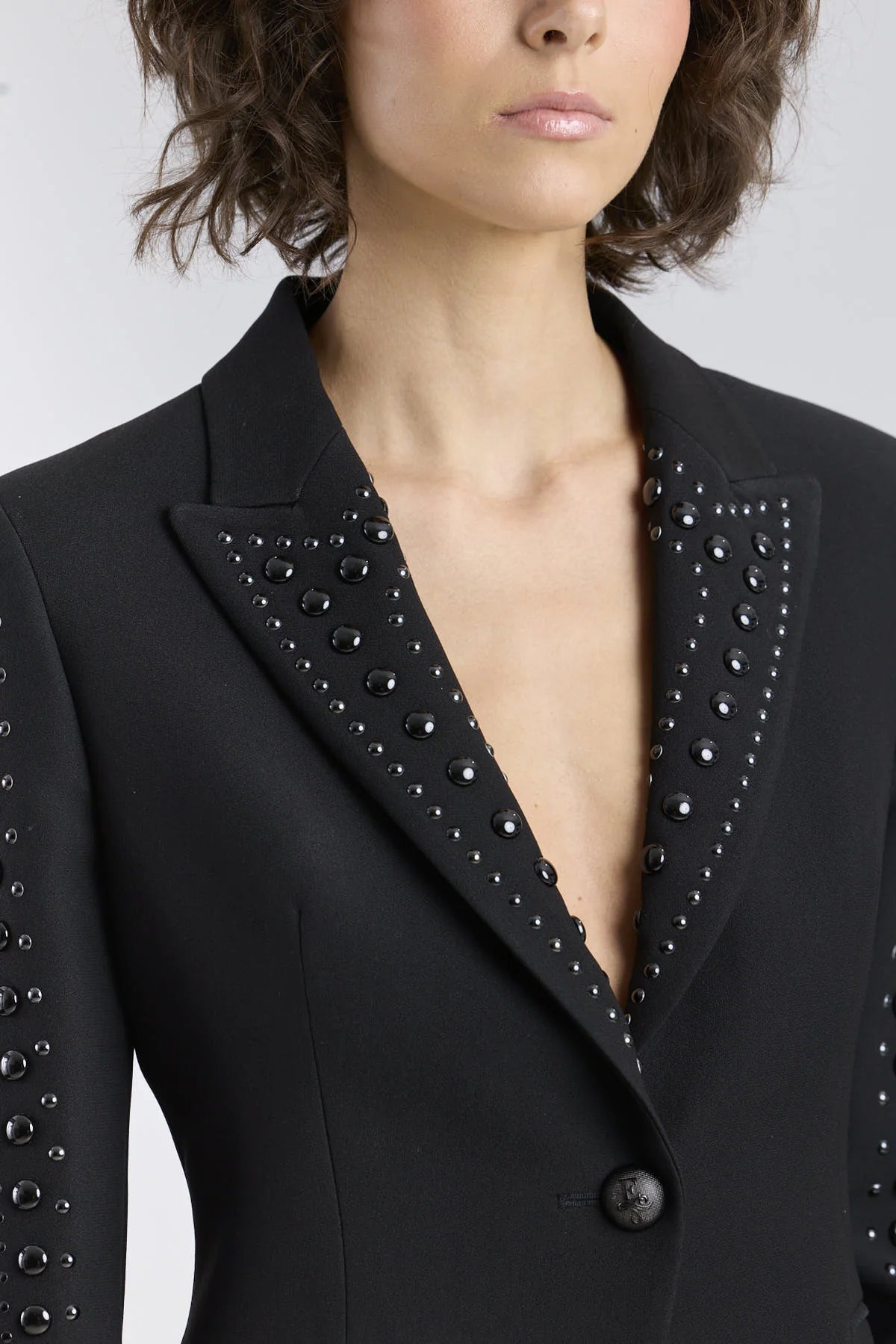 Blazer Tachas Lord Bryon Negro