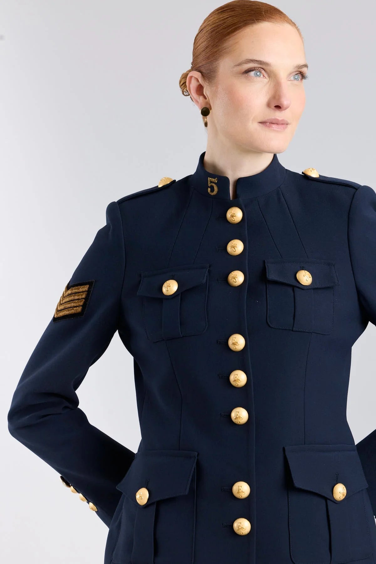 Blazer Larga Militar Manhattan Blue