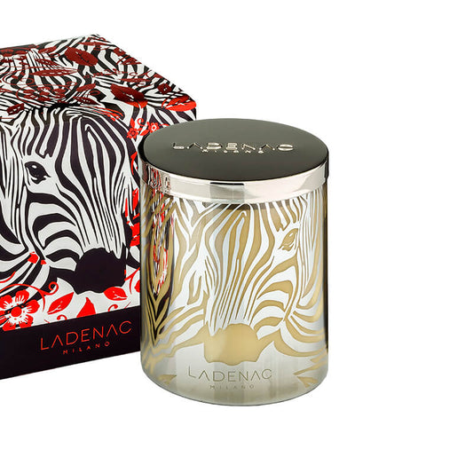 ZEBRA VELA EN VASO 350gr TAPA PLATA LADENAC