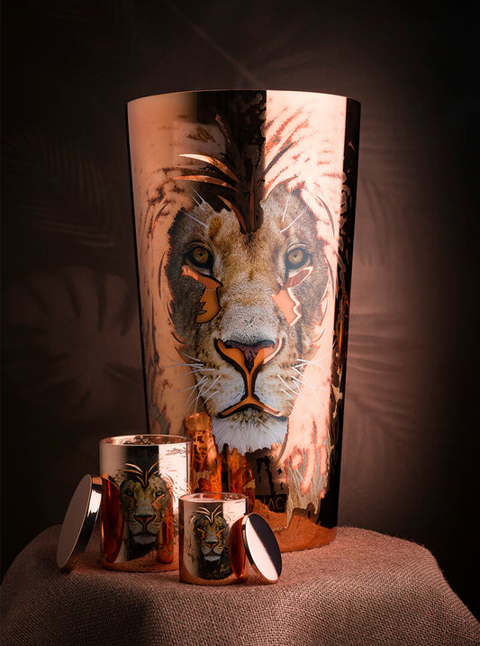 LEÓN VASO EN VELA GIGANTE 8.500grs