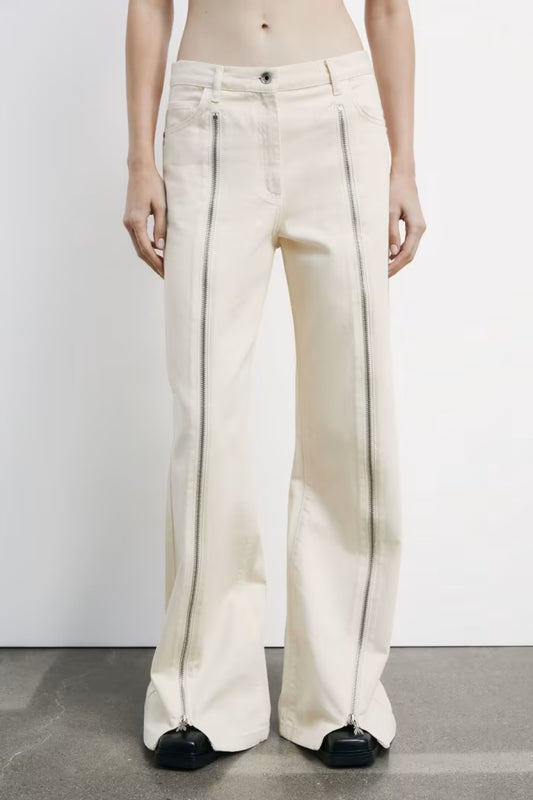 PANTS IVORY ZIPPER